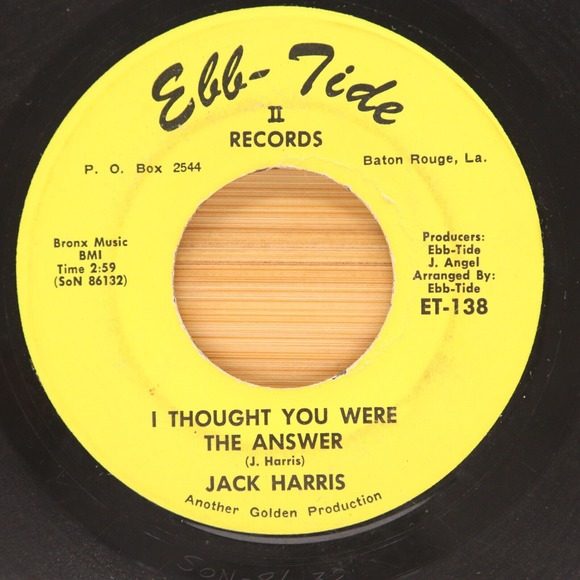 JACK HARRIS - I THOUGHT YOU WERE THE ANSWER / DREAM WORLD - OBSCURE COUNTRY 45